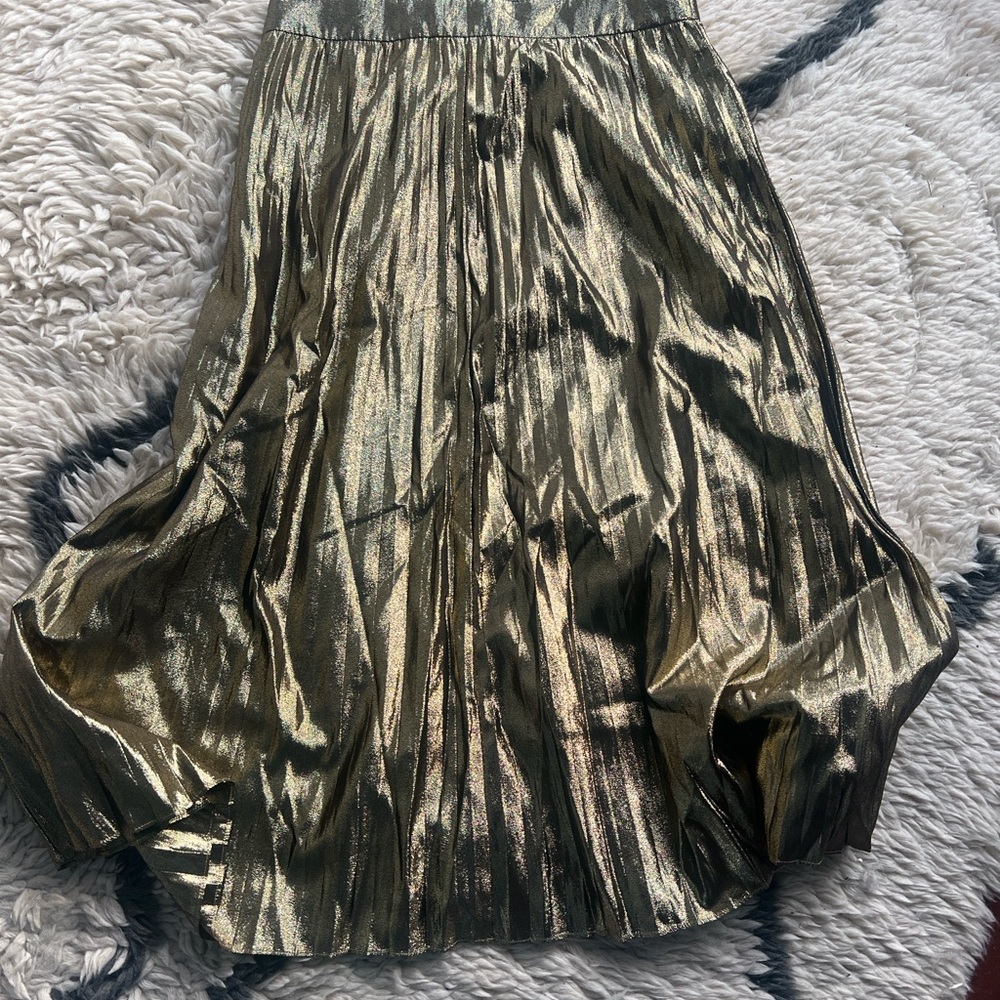 2019 J. Crew Collection Gold Skirt